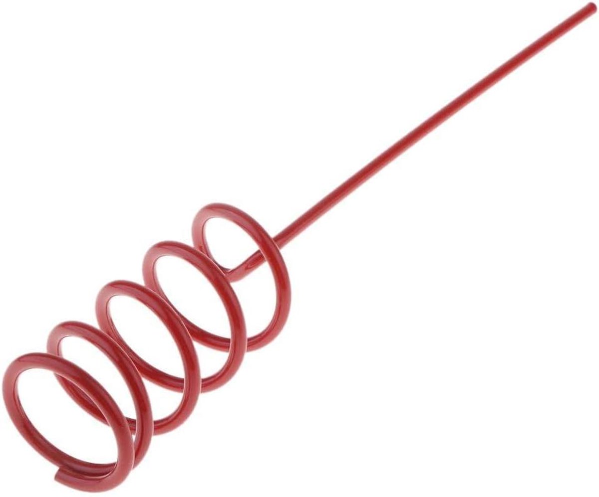 Allecto Plus - Rod Rack Spiraal Hengelhouder van Metaal - Rood - Praktische Opbergoplossing voor Hengels