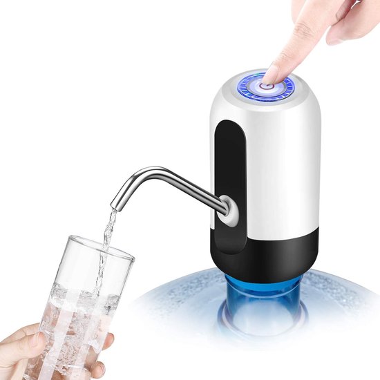Pompe à eau électrique - Pompe à eau portable - Distributeur d'eau - Pompe électrique amovible - Pour bureau, comptoir, cuisine et bureau - Blanc - 7,2 x 7,2 x 12,5 cm
