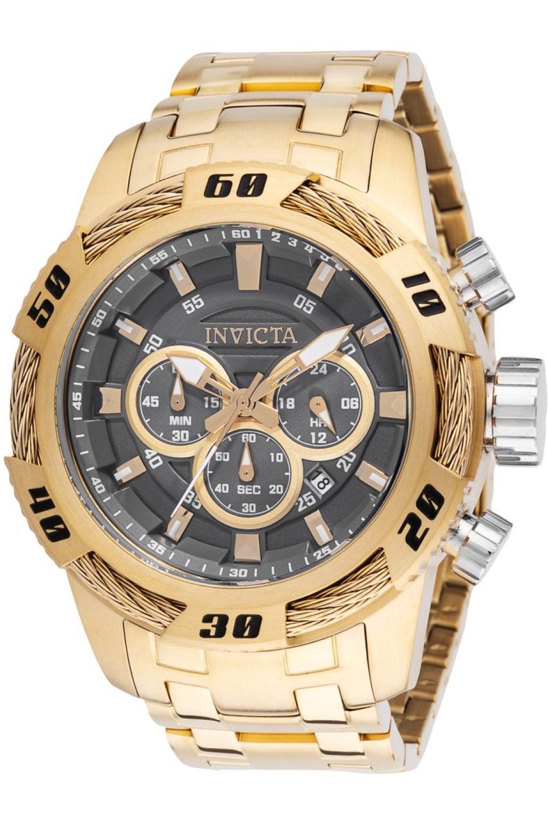 Invicta Speedway 49122 Heren Horloge - Waterdicht - Analoog - Quartz Uurwerk - Roestvrij Staal met grijze Wijzerplaat - 50mm