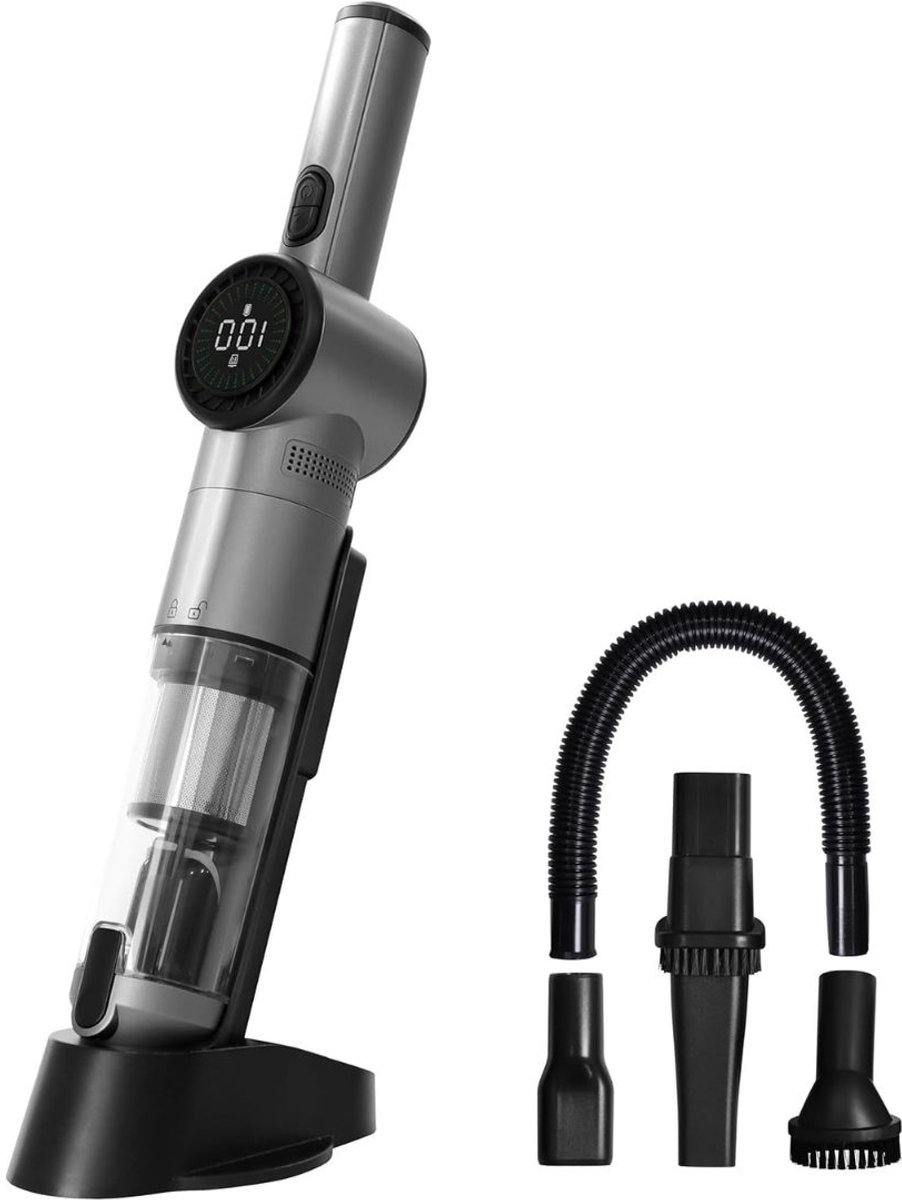 DailySupplies® Kruimeldief Draadloos - Auto Stofzuiger - Handstofzuiger - Grijs