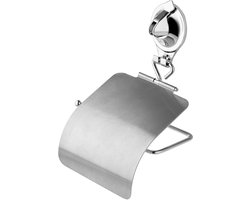 Galicja Forte Serie - Toiletpapierhouder met Zuignap - Zilver - Klassiek Design - Bescherming tegen Stof