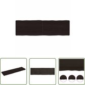 Plateau de table en chêne The Living Store - 140 x 40 x 6 cm - Gris foncé