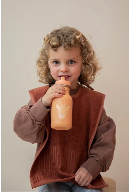 Trixie Drinkfles - Mrs. Rabbit - RVS Waterfles voor kinderen - 350ml - Lekvrije Fles - Roze