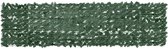 vidaXL - Balkonscherm - met - donkergroene - bladeren - 300x75 - cm