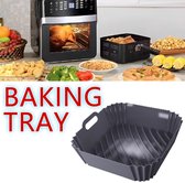 UNBOX Airfryer Accessoireset – Vierkante XXL set geschikt voor COSORI 6,4L, 6,2L, 6L, Russell Hobbs 8L – Inclusief siliconen bakvorm & e-book