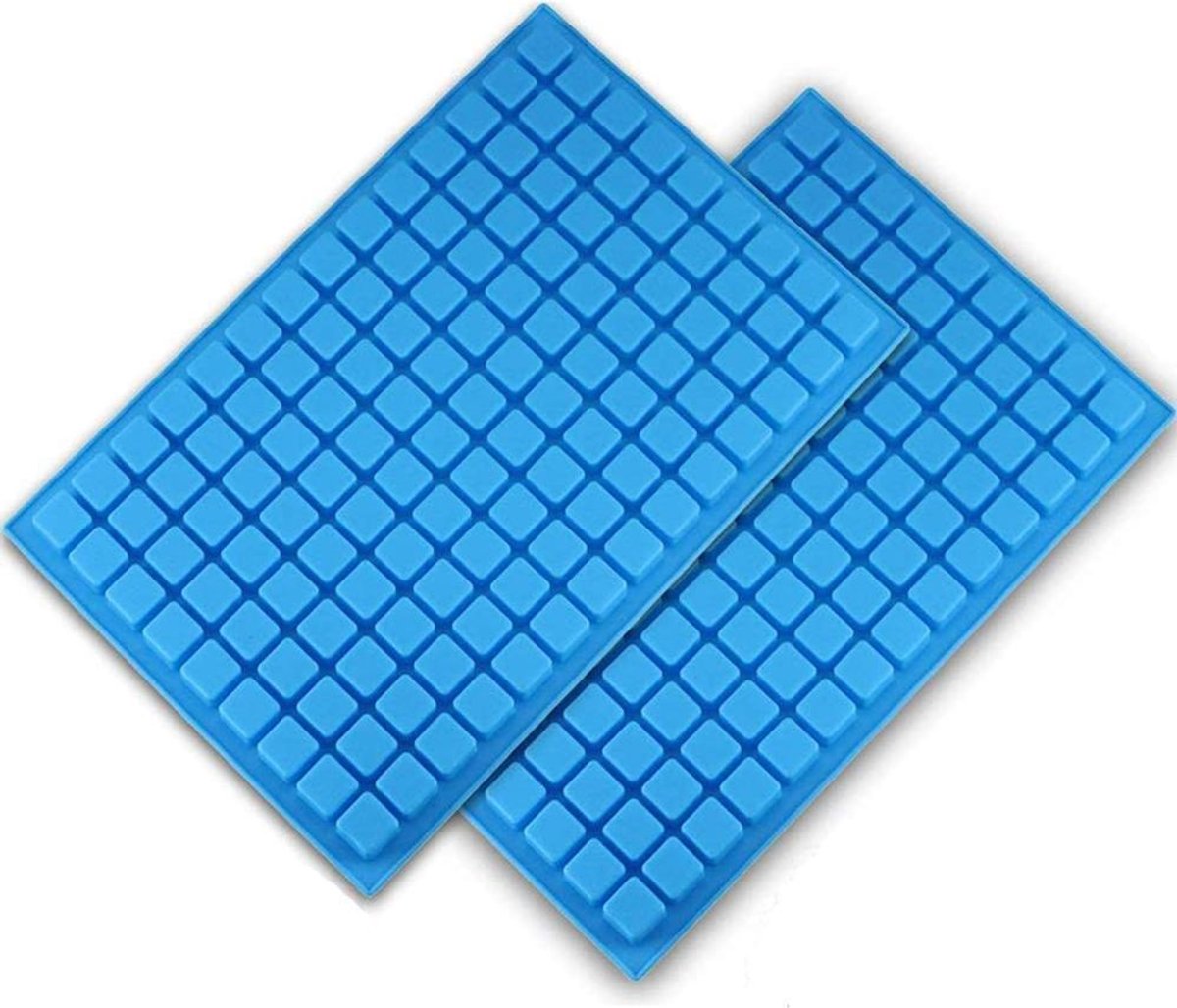 2 stuks mini vierkante siliconen mal voor chocolade en snoepfudge (29,5 x 19,3 x 1,2 cm)