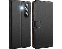 Allecto Premium - Lederen portemonnee telefoonhoesje voor Samsung Galaxy A56 5G - Zwart - MagFlip - Schokbestendig - Kaartsleuf