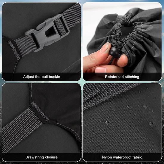 15L - Slaapzak Compressie Opbergzak - Compressie Stuff Sack voor Slaapzak - Nylon Stuff Zak Opbergtas - Waterdichte compressiezak - Slaapzakopberging - Stofzak met trekkoord - voor Slaapzakkleding - 22 * 53cm van Merkloos — afbeelding 3