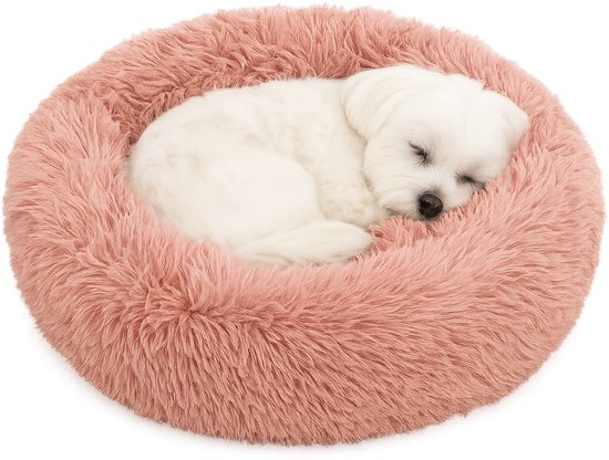 Panier pour chien - Panier Donut pour chien - Panier pour chat Vieux Rose - 55 cm - Extra doux et luxueux pour chien ou chat - Panier Flamingo Pacha