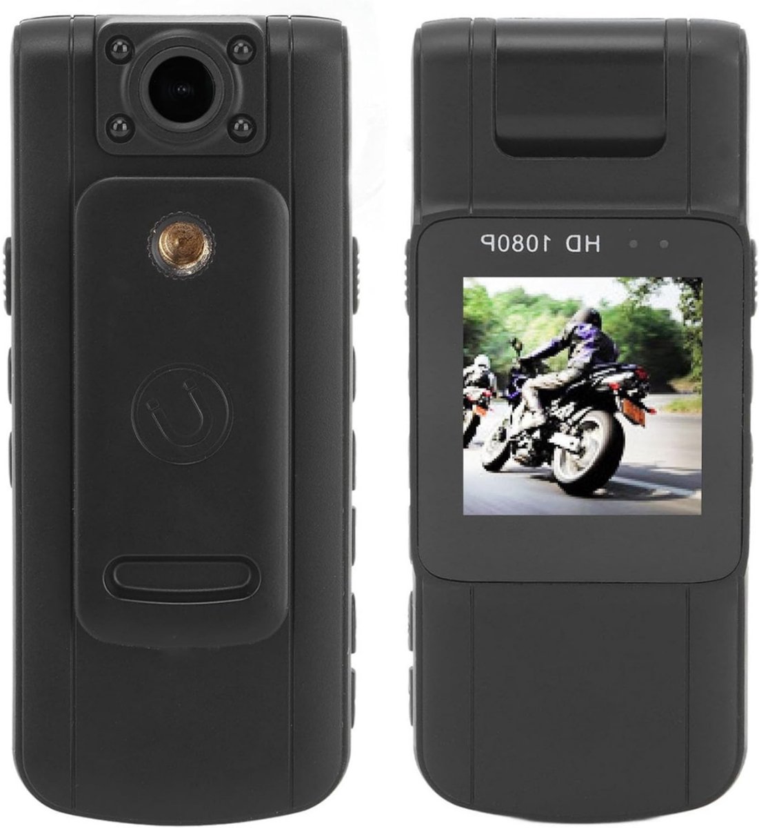 Oplaadbare Bodycam - Spy Camera 1080p - Action camera Met Draaibare Lens 180 graden - Bodycam Politie Met Microfoon - Nachtzicht - Zwart