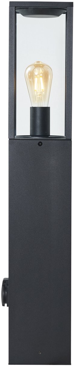 QAZQA charlois - Moderne Staande Buitenlamp | Staande Lamp voor buiten - 1 lichts - H 80 cm - Zwart - Buitenverlichting