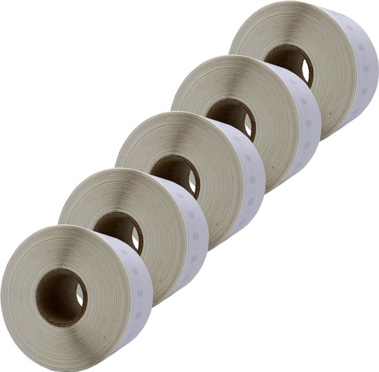 Imprimante d'étiquettes Dymo Compatible 550 étiquettes - Wit - 11356 - S0722560 - Étiquettes pour badges nominatifs - 5 rouleaux - 41 x 89 mm - 300 étiquettes par rouleau