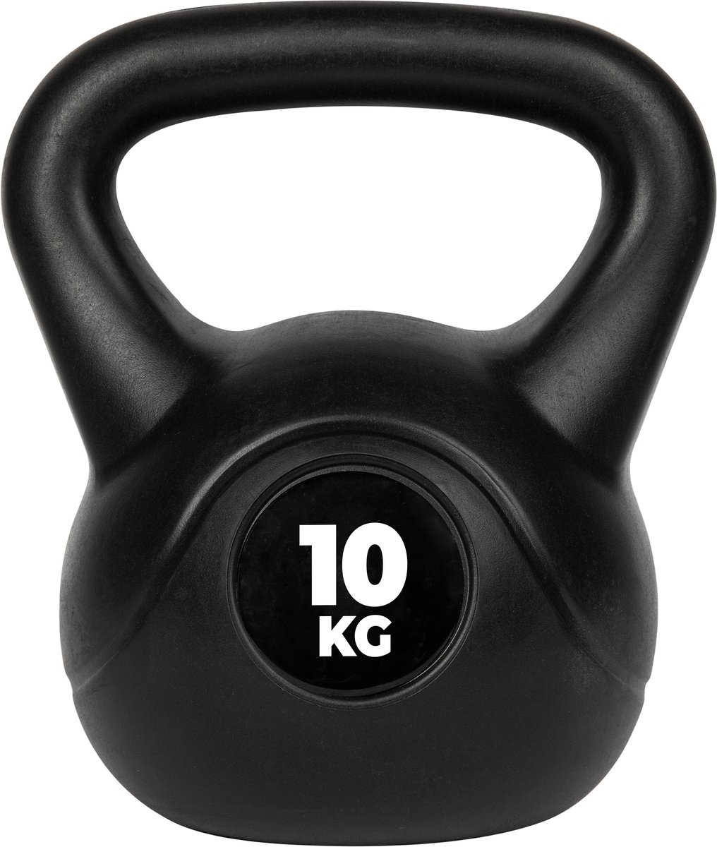 VirtuFit PVC Kettlebell - Gewichten - 10 kg - Zwart