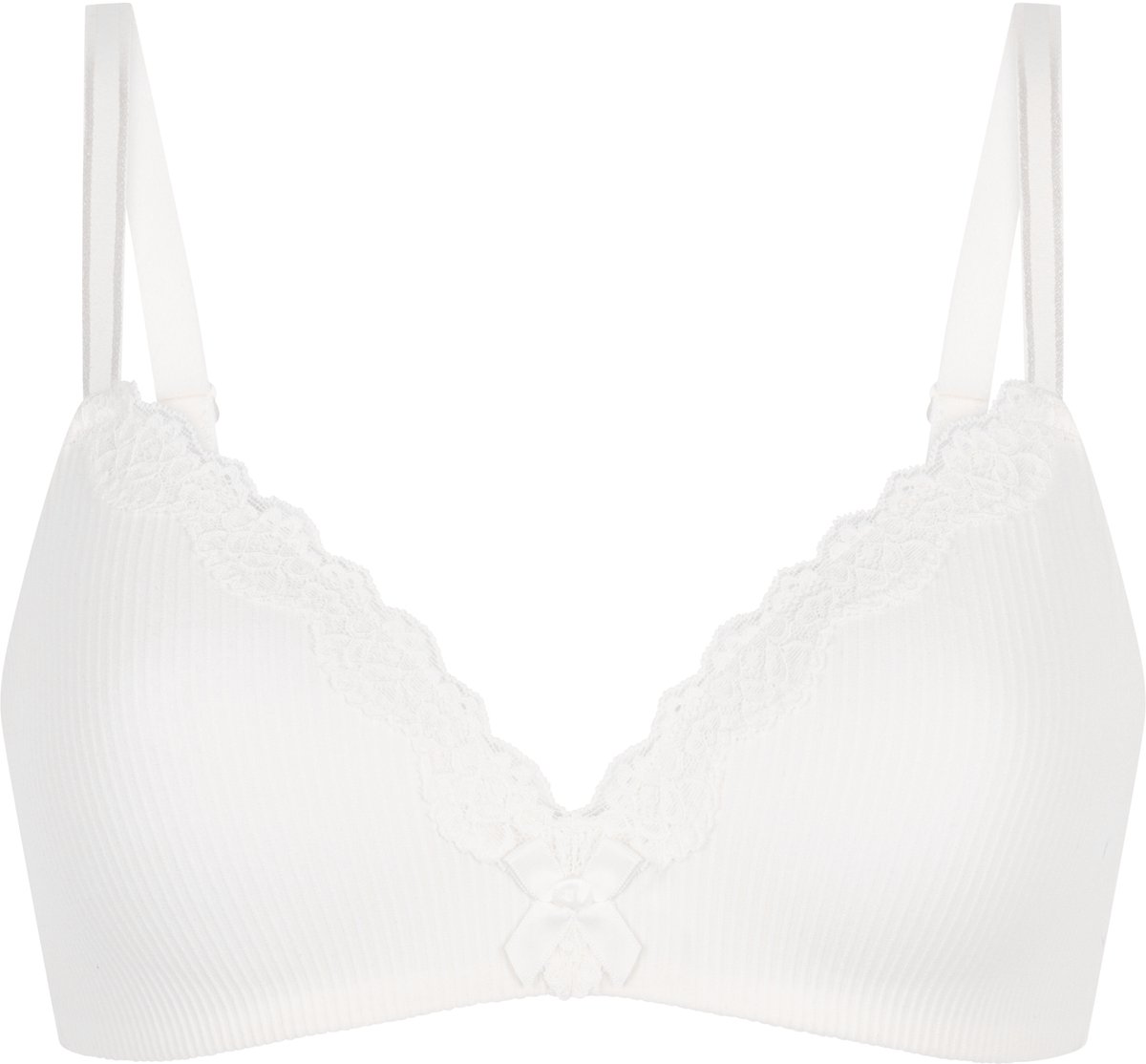 Hunkemöller Dames Lingerie Voorgevormde bh zonder beugel Lola - Wit - maat D70