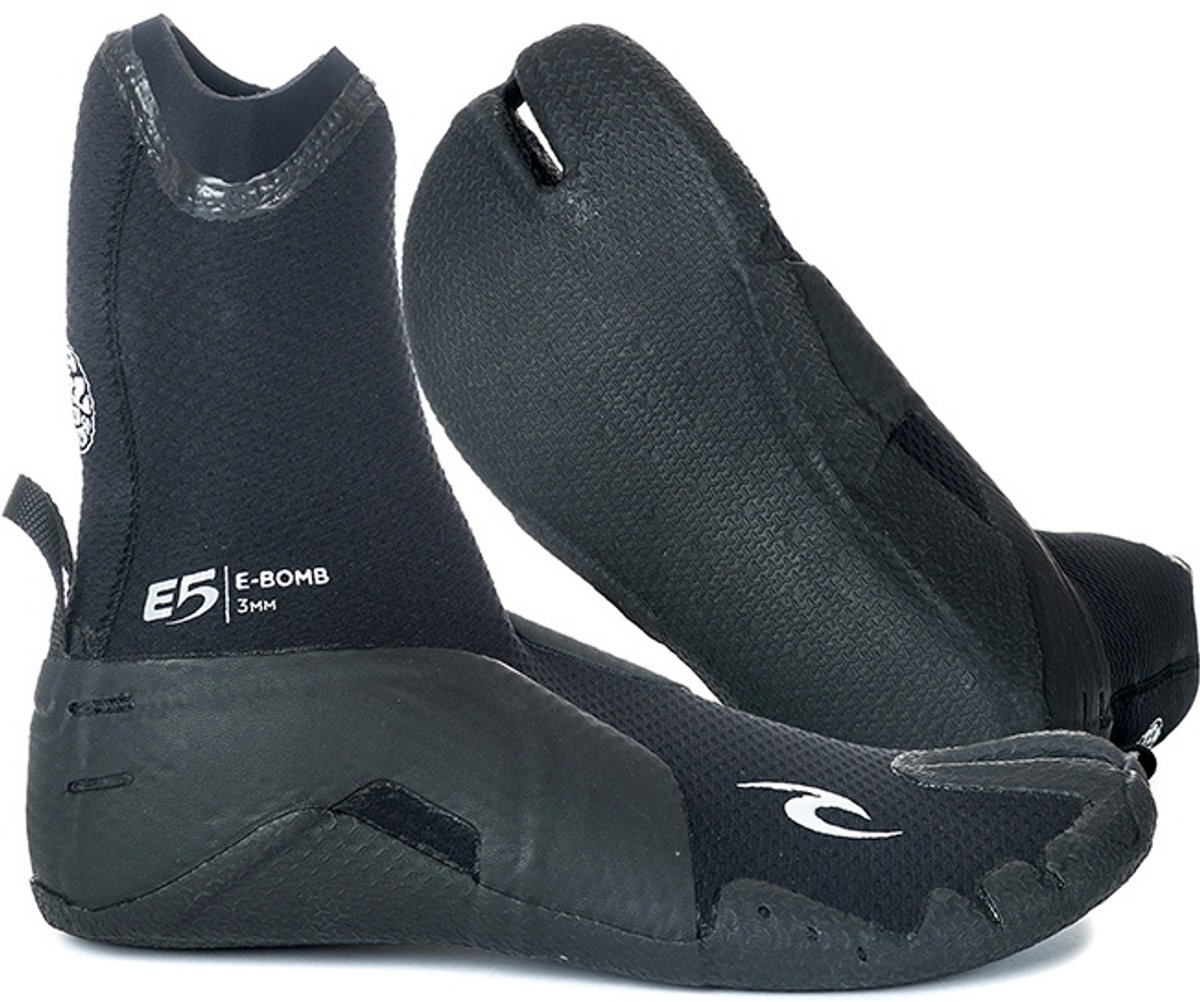 2025 Rip Curl E-Bomb 3mm Split Toe Wetsuit Boots Black