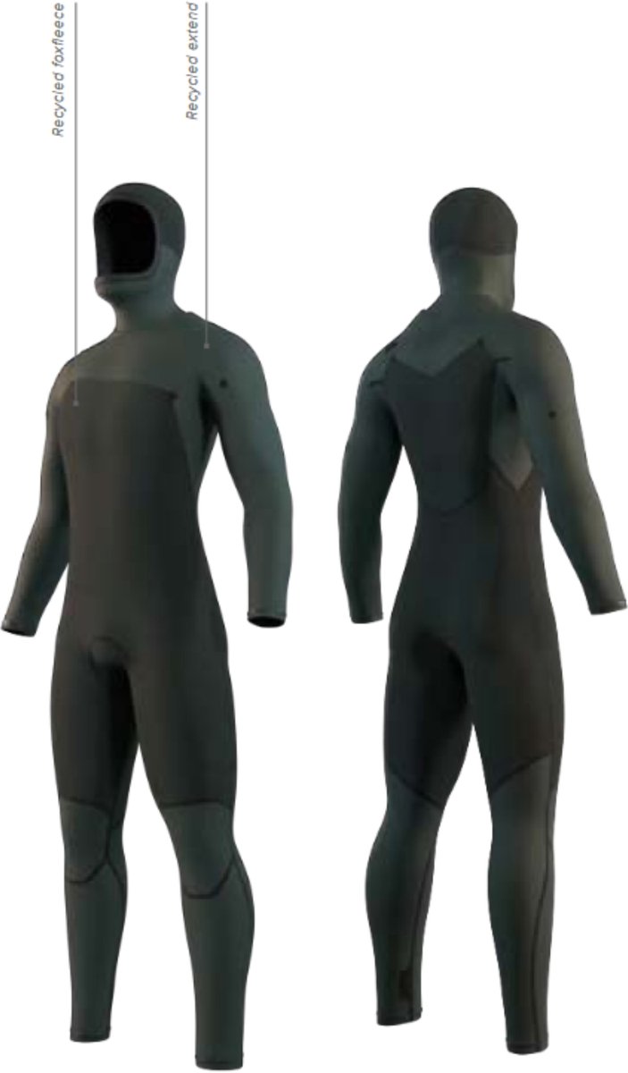 2025 Mystic Heren Motion 5/3mm Met Capuchon Borst Ritssluiting Wetsuit