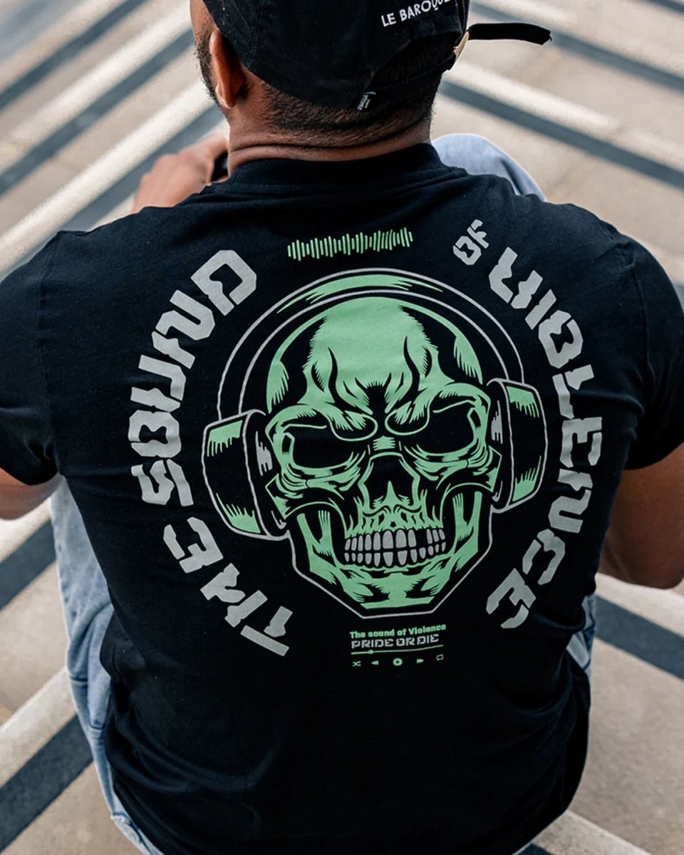 PRiDEorDiE SOUND OF VIOLENCE T-shirt Zwart - XXL