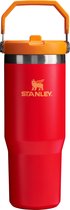 Stanley Flip Straw Tumbler 1.0 Waterfles Met Rietje 0.89L - Houdt 12+ Uur Koud - Roestvrijstalen Drinkfles - BPA-Vrij - Thermosfles gemakkelijk mee te nemen - Vaatwasserbestendig - Chili