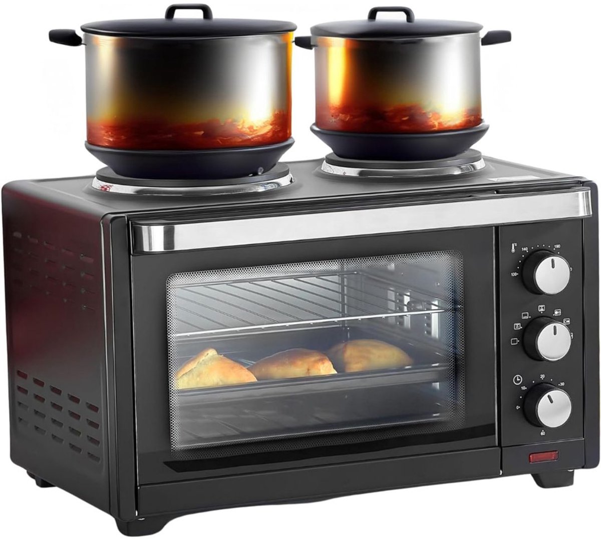 CLGP® Mini Oven Vrijstaand - Elektrische Oven - 28L - 3200 Watts