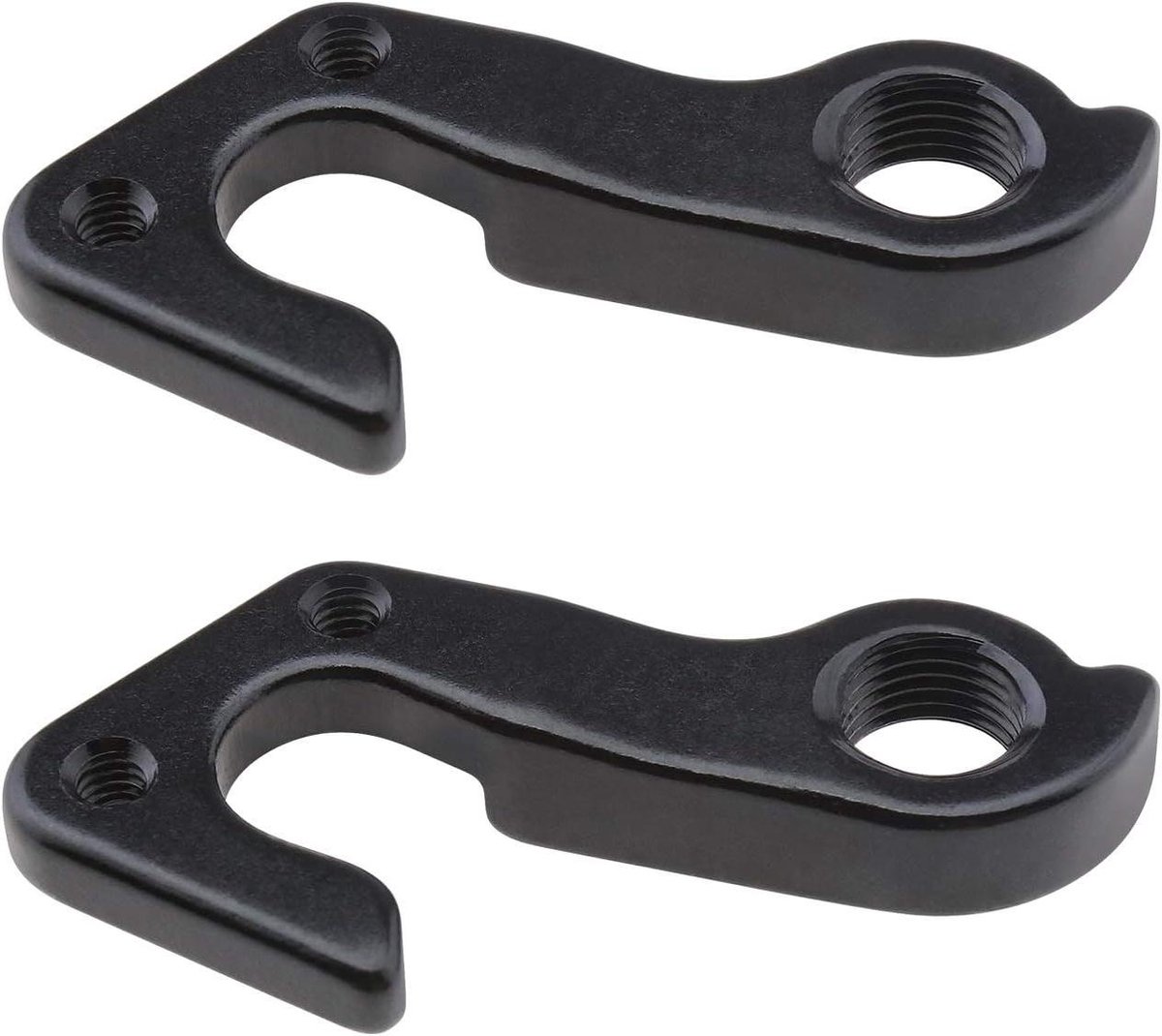 Allecto Plus - Achterderailleurhaak voor Mountainbike - Zwarte Aluminium Frame-adapter - Fietsaccessoire met 2 stuks - Geschikt voor Wielrennen en MTB-sport