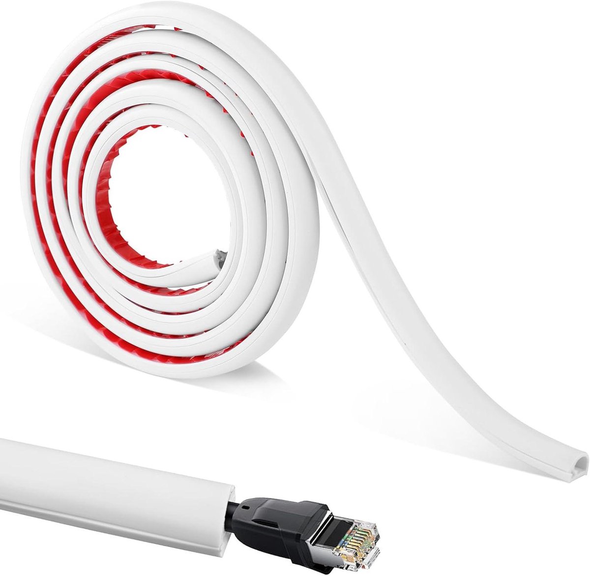 Cord Concealer Zelfklevende Kabelhoezen voor Muurkabels 200cm PVC Kabelbeheer Thuis Kantoor
