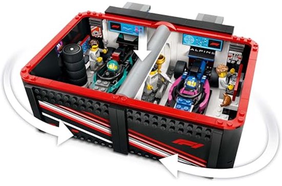 Garage LEGO City F1 avec voitures Mercedes-AMG et Alpine - 60444