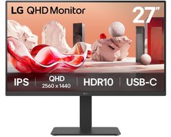 LG 27BA65QB-B.AEU computer monitor 68,6 cm (27") 2560 x 1440 Pixels Wide Quad HD LED Zwart