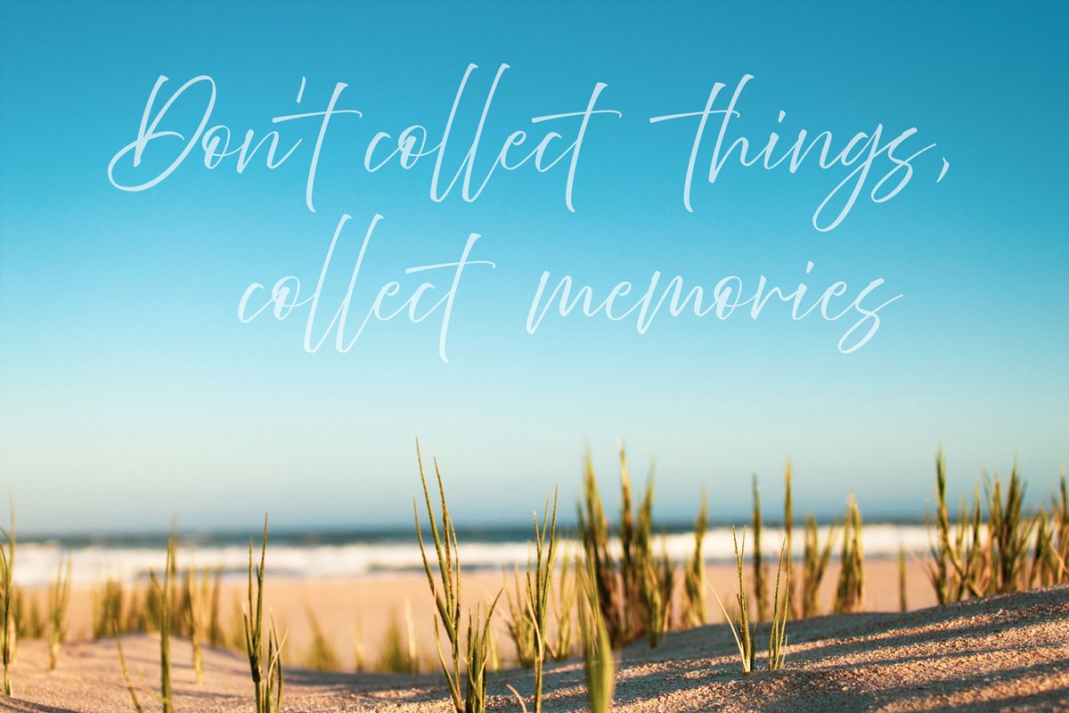 Fotobehang duinenmotief met tekst in beige blauw