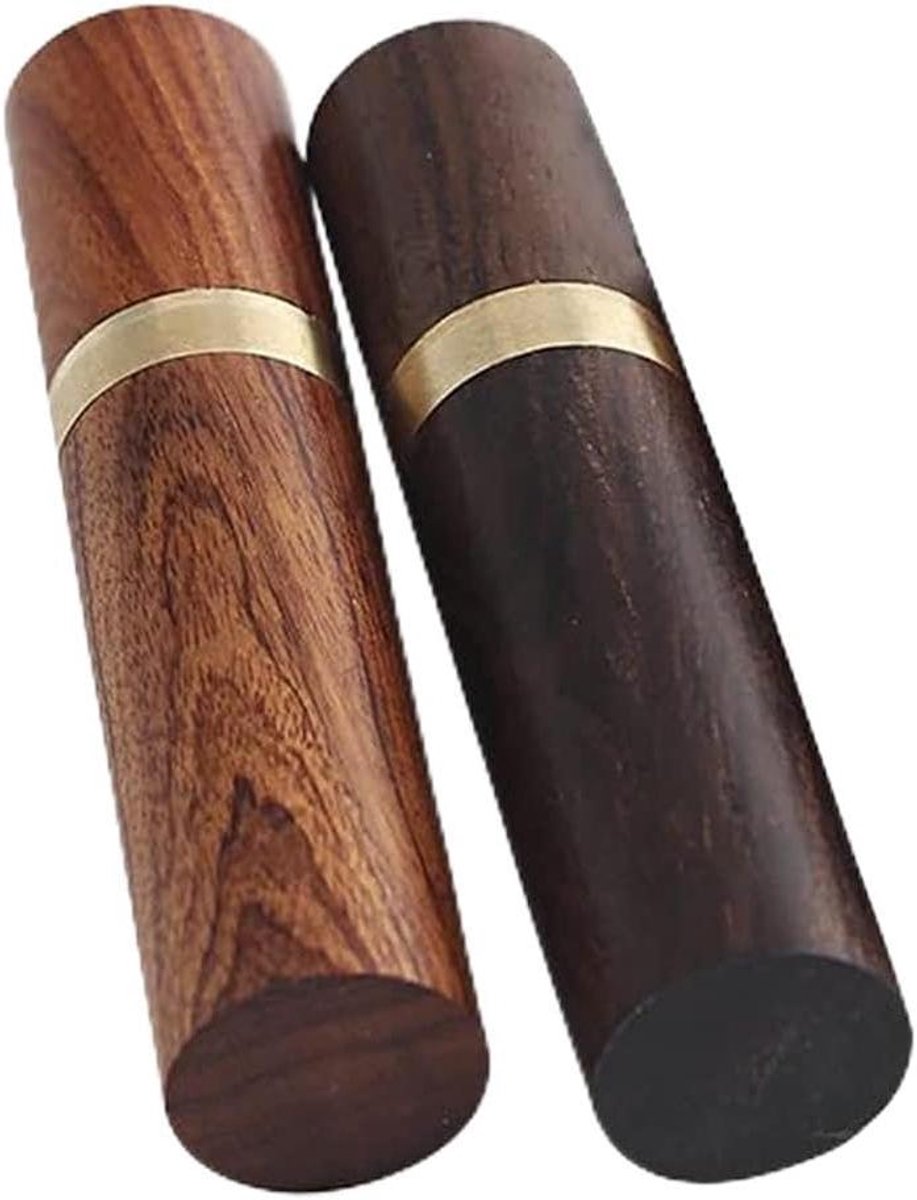 Dailygoods- Naaldenhouder 2 Stuks - Houten Opbergdoos - Borduurnaalden Opbergbuis - Fijne Naalden Houder - Milieuvriendelijk Ontwerp - Klein en Handig Formaat - Naaldenopbergdoos