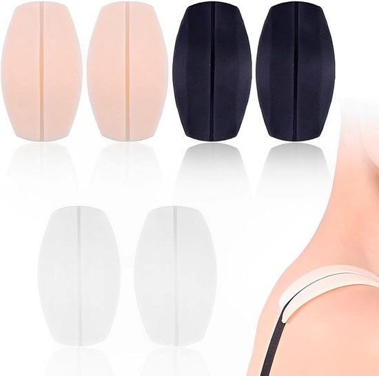 Allecto Plus - Pack van 6 Beha Bandjes Siliconen Beha Accessoires Antislip Beha Bandjes Beha Pads voor Draagsters Comfortabele Beha Bandjes voor Vrouwen en Meisjes.
