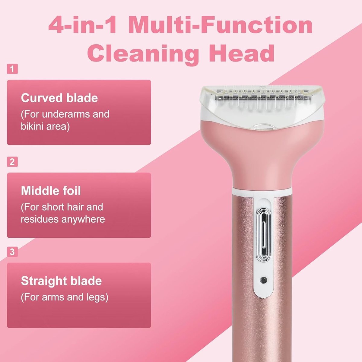 4-in-1 Gezichtsepilator Oplaadbaar – Gezicht, Oksel & Neus thumbnail 2