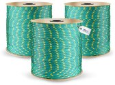 DQ-PP POLYPROPYLEEN Touw, 6 mm, 200 m, GROEN, Draagvermogen tot 420 kg Vlechtlijn Textielkoord Lijn Koord Touw Kunststofkoord gevlochten