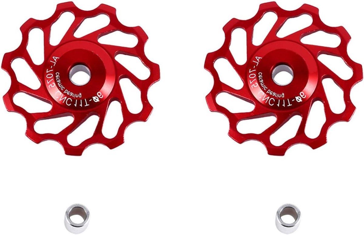 Allecto Plus - 2 stuks Fietsaandrijfsysteem Keramische Geleiderol Voor Mountainbike en Racefiets
