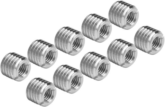 Draad Reparatie Moer, 10 stks Roestvrij Staal Draad Reparatie Insert Kit Vrouwelijke Draad M8 x 1.25 en Mannelijke Draad M12 x 1.75
