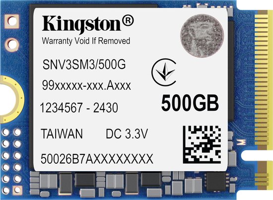 Kingston NV3 M.2 2230 NVMe SSD 500 GB