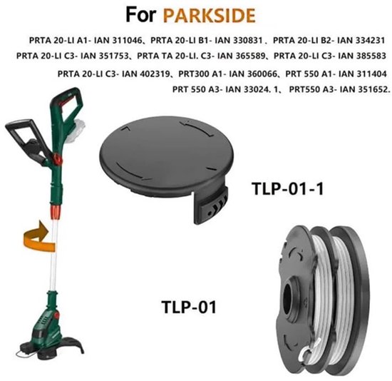 Trimmerspoel met trimmerdraad Parkside PRTA 20-Li A1-IAN 311046 van Merkloos	 — afbeelding 5