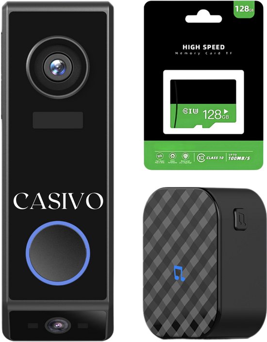CASIVO Deurbellen Met Camera - 2 Camera's - Premium Versie - - CASIVO® - €104,95