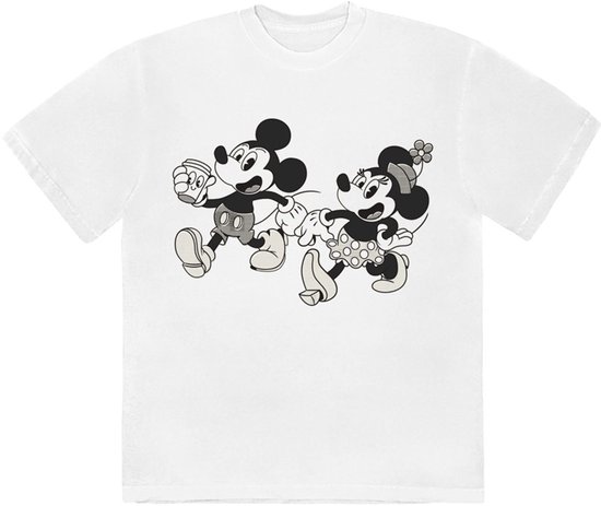 Disney - Mickey & Minnie Heren T-shirt - M - Wit