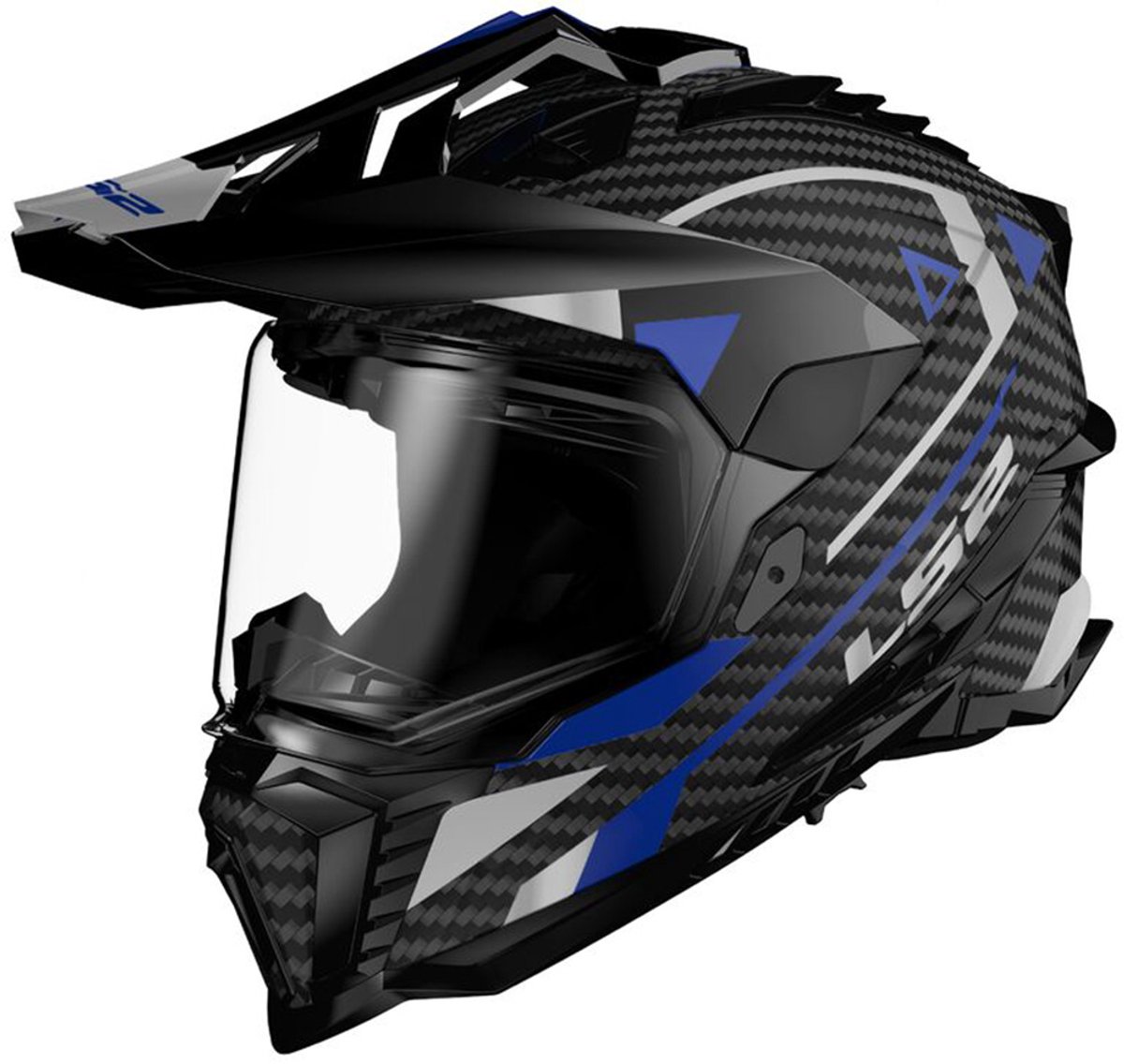 LS2 Helm Explorer C Adventure MX701 zwart / blauw maat XL