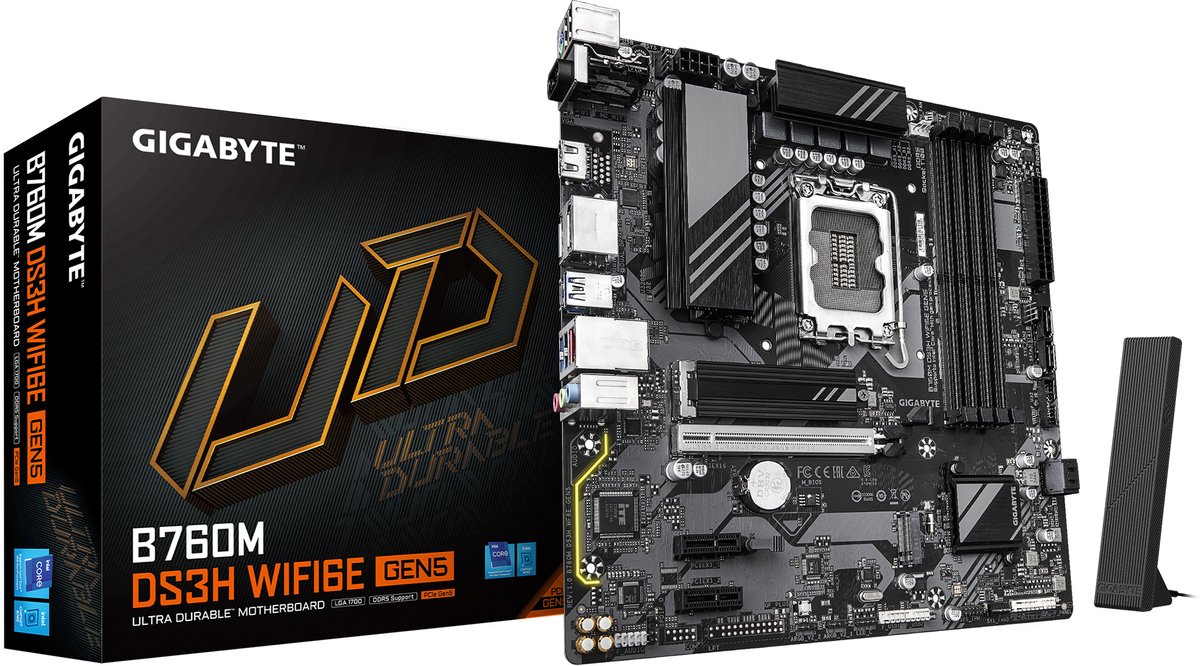 GIGABYTE B760M DS3H WIFI6E GEN5 Intel B760 Express LGA 1700 micro ATX