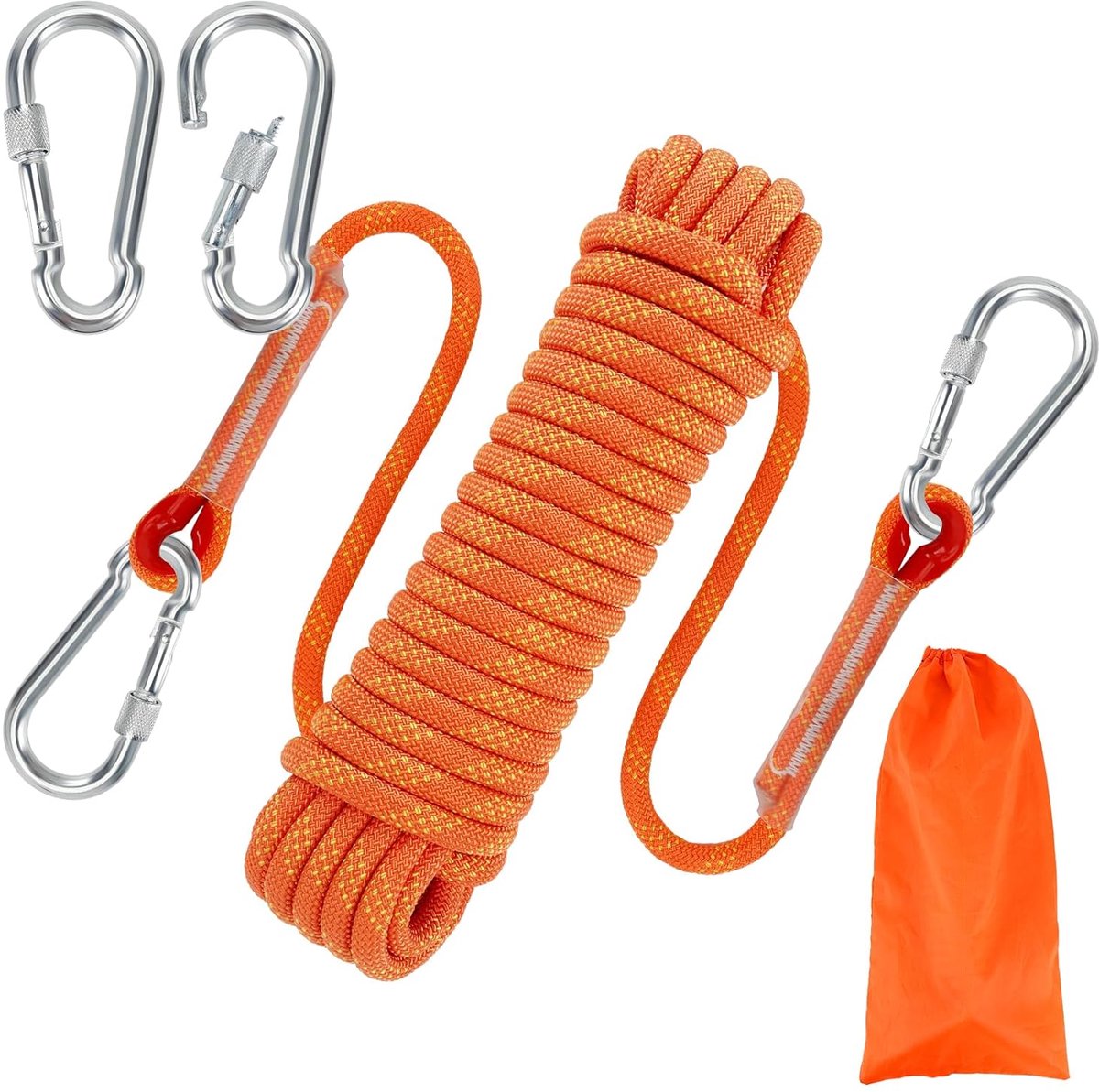 TRANKIELO® – Professioneel Klimtouw voor Buiten – 10 Meter – Zwaar Touw voor Veilig Vallen – Ideaal voor Outdoor Activiteiten zoals Bergbeklimmen en Camping