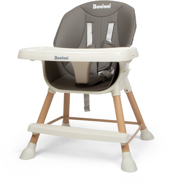 Baninni 4-in-1 Kinderstoel - Meegroeistoel Inigo Grijs van Baninni — afbeelding 5