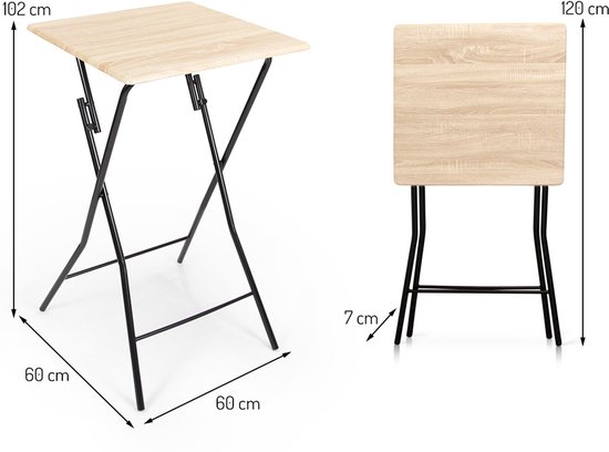 Milton & Oldbrook Statafel Inklapbaar 60 x 60 cm Murcia Hout — afbeelding 3