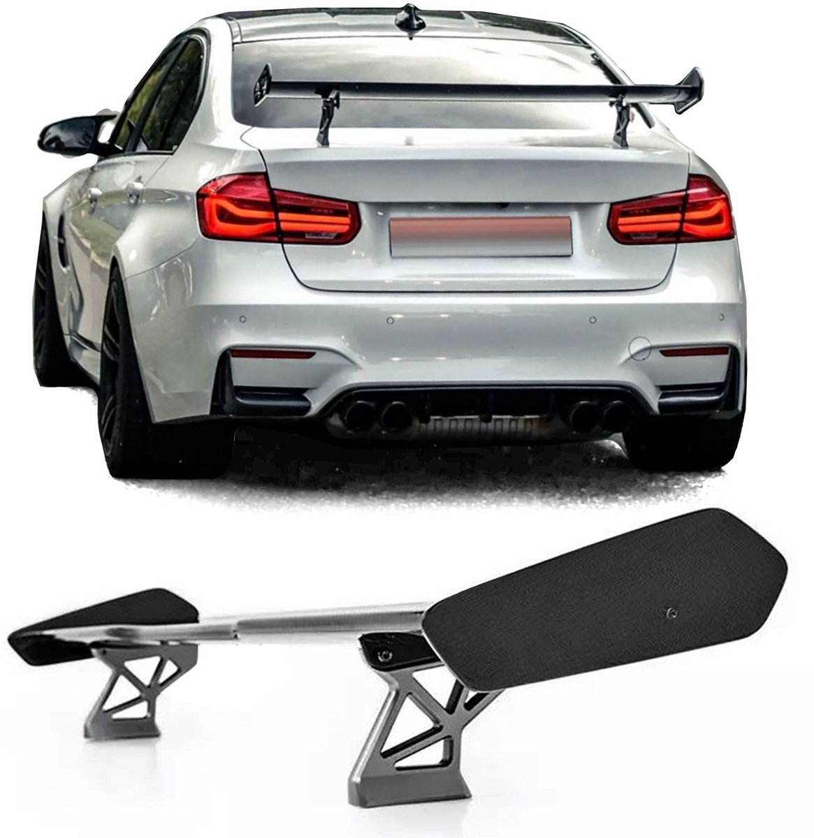 DTM Look Race Spoiler Achterklep Geschikt Voor Bmw F30 F80 Sedan 2011 t/m 2019 Achter Vleugel Glans Zwart