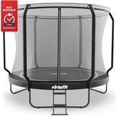 VirtuFit Premium Trampoline met Veiligheidsnet - Ø 305 cm - Ronde Trampoline voor Kinderen en Volwassenen - en UV-bestendig - Max 150 kg - Stevig Frame - Met trapje