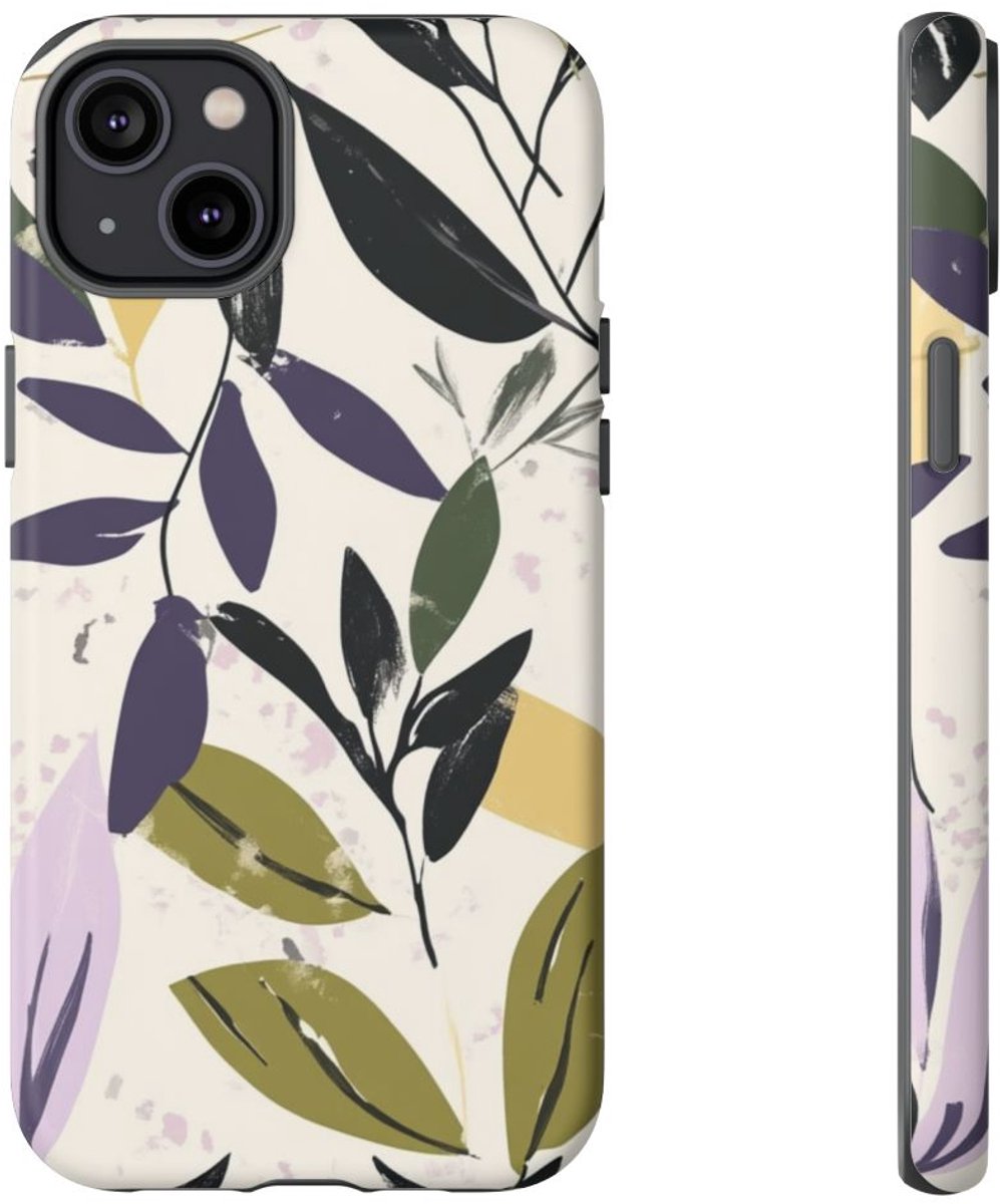 Gestileerd Botanisch Bladerenpatroon – Telefoonhoesje Geschikt voor iPhone 14 Plus