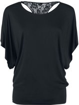 T-shirt Zwart à dentelle Gothicana pour femme - M