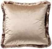 JEANETTE | sierkussen 45x45 cm | Doeskin | bruin | Hoii