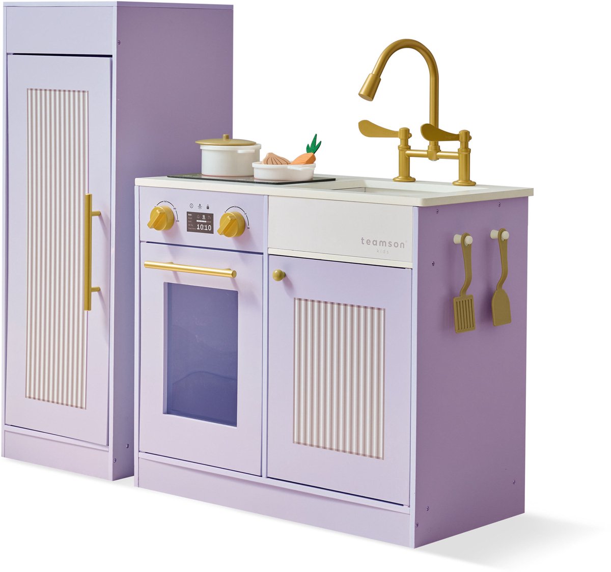 Teamson Kids Chester Houten Speelkeuken Met Accessoires - Rollenspel Speelgoed - Paars