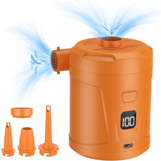 Outdoor camping kleine elektrische laadpomp home car draagbare elektrische laadpomp, oranje kleur van Merkloos — afbeelding 2
